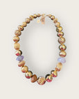 GAS BIJOUX -Collier PALAZZO doré à l’or fin - Quartz rose et améthyste