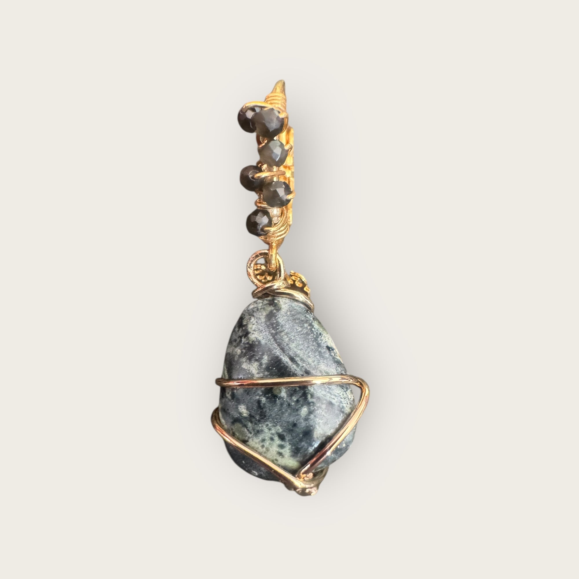 GAS BIJOUX - Boucles d'oreilles TAO RAINBOW BIS - Labradorite et onyx