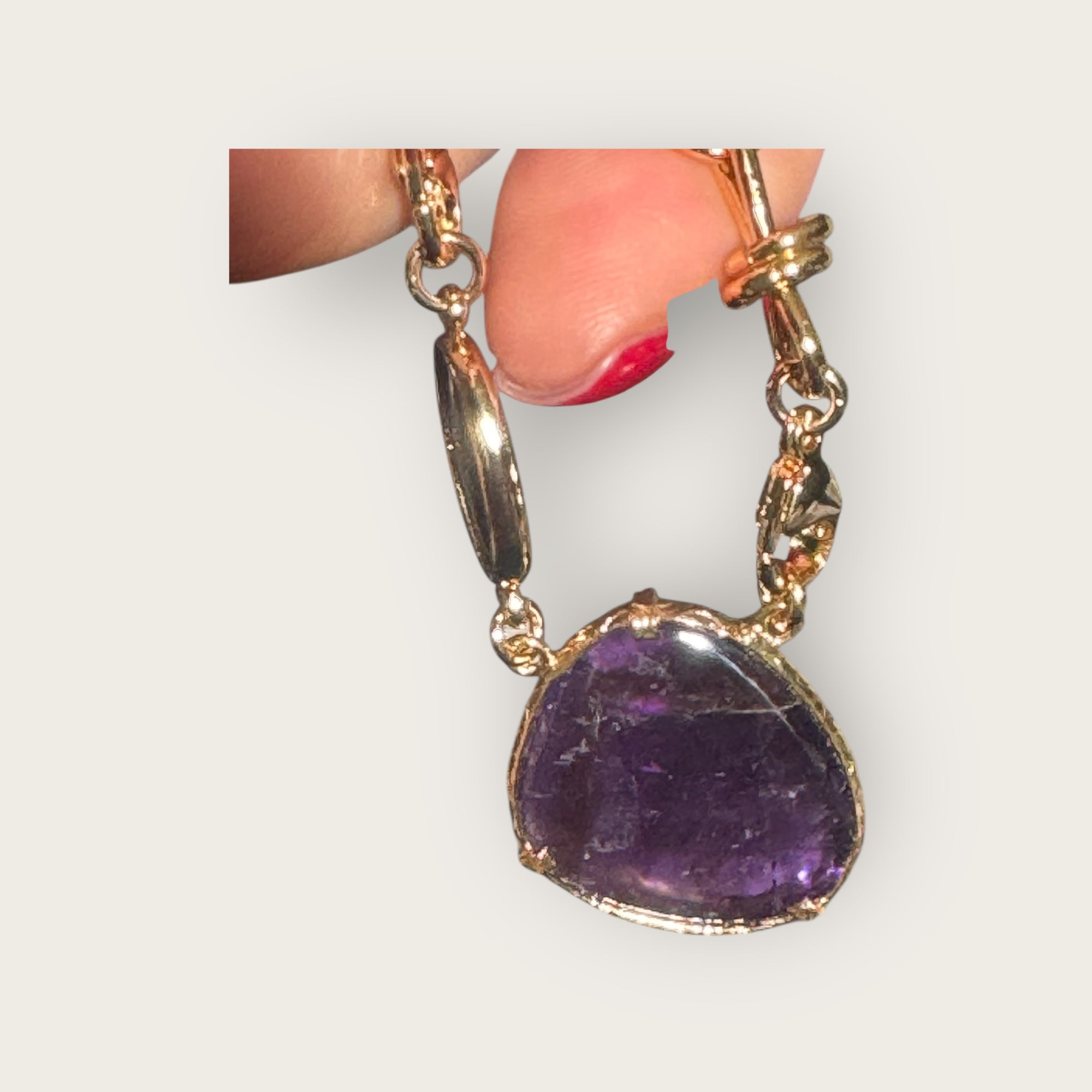 GAS BIJOUX - Collier BILLY doré à l'or fin - Améthyste