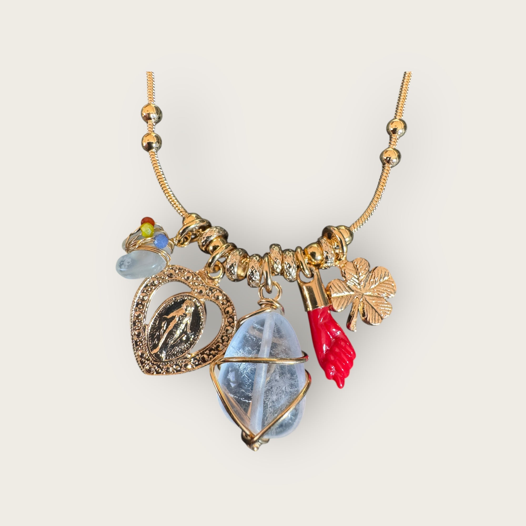 GAS BIJOUX - Collier BELLAVITA en métal doré à l'or fin avec charm's