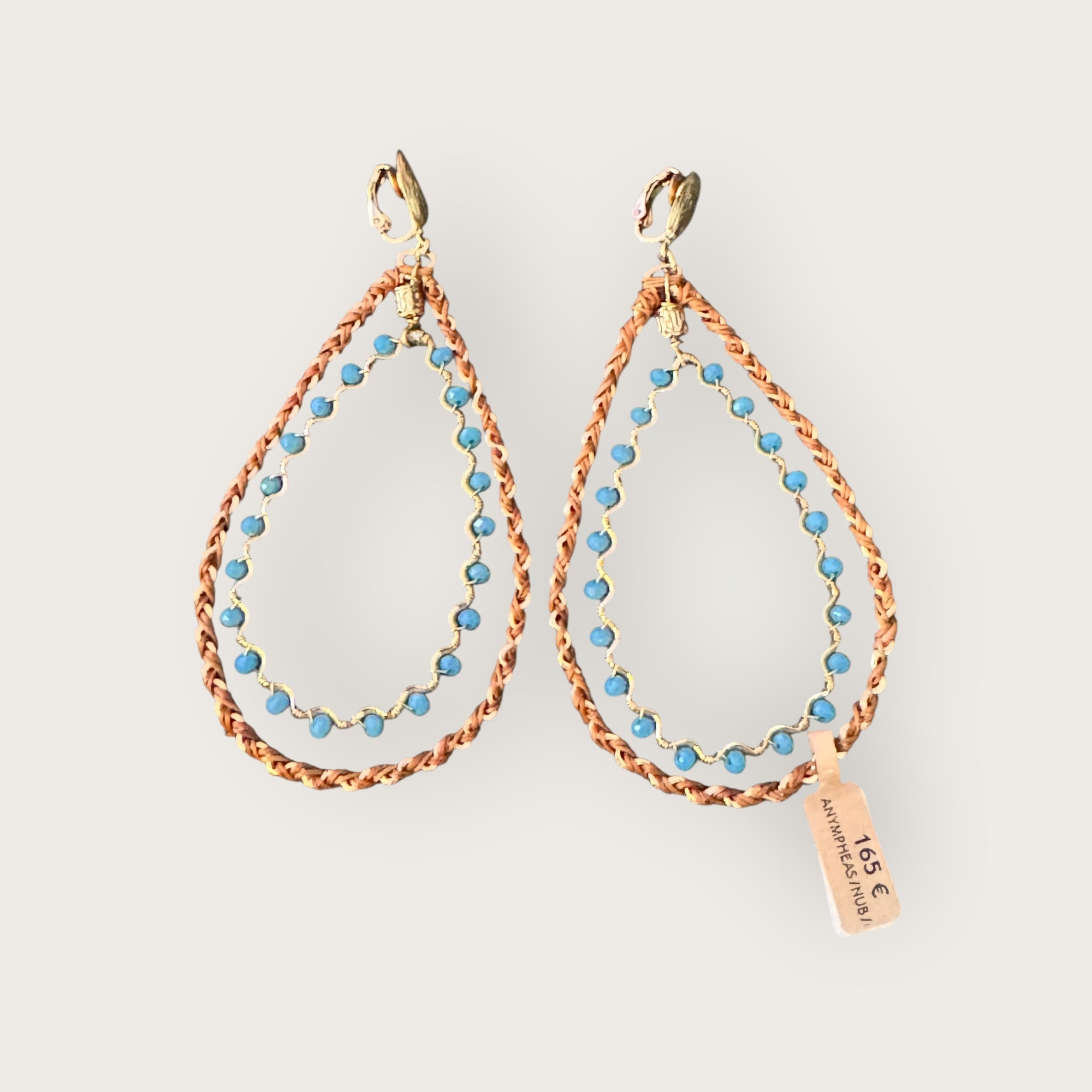 GAS BIJOUX - Boucles d'oreilles NYMPHEAS NUBIA doré à l'or fin grand modèle - CLIPS