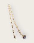 GAS BIJOUX - Collier scapulaire doré à l'or fin - Pièce RARE - Quartz rose et améthyste