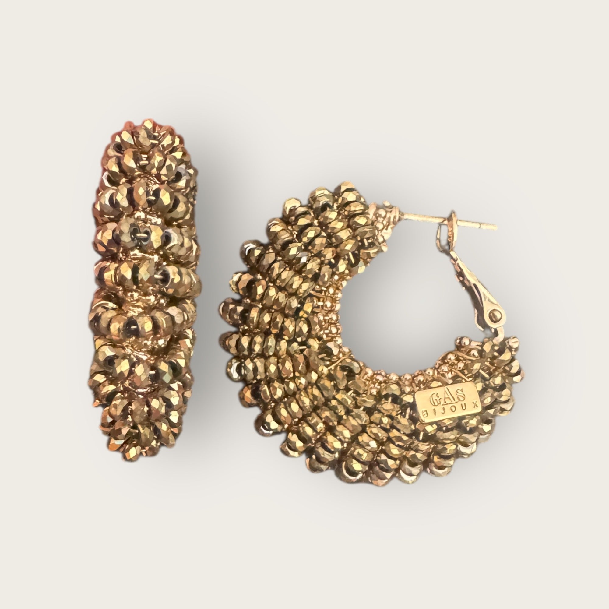 GAS BIJOUX - Boucles d’oreilles IZZIA petit modèle dorées à l’or fin - Gold