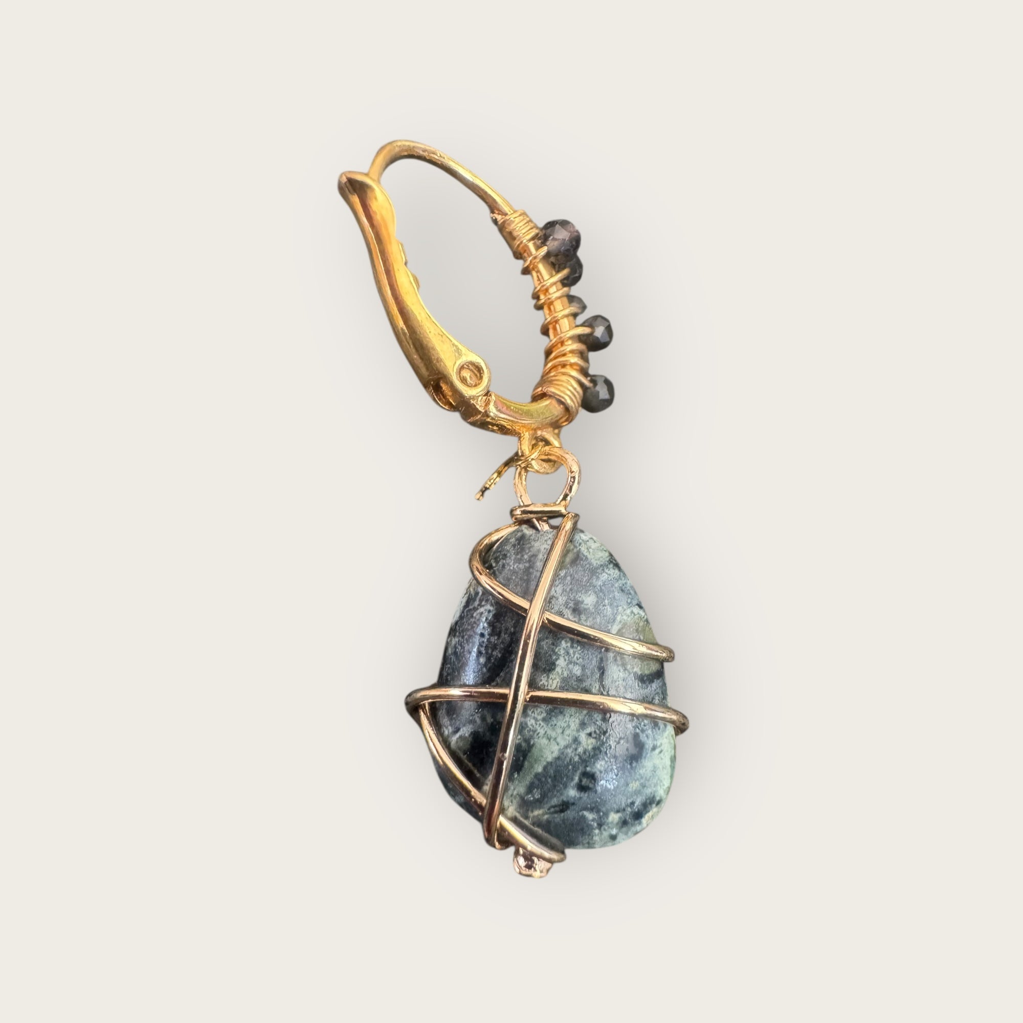 GAS BIJOUX - Boucles d'oreilles TAO RAINBOW BIS - Labradorite et onyx