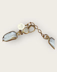 GAS BIJOUX - Collier CAYO doré à l'or fin et nacre blanche
