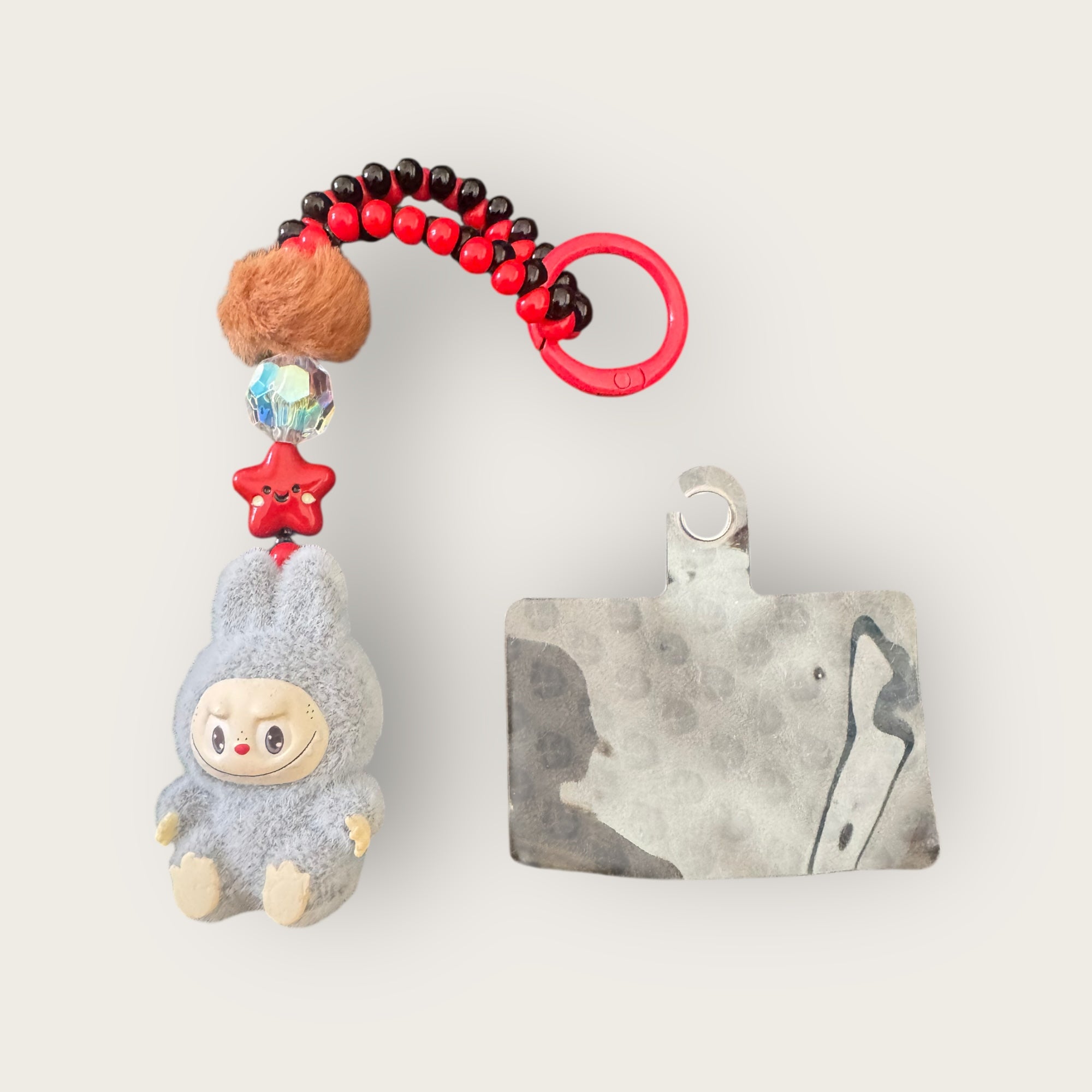LABUBU - Bijoux de sac ou Bijoux de téléphone - GRIS