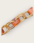GAS BIJOUX - Bracelet BELL doré à l'or fin - Acétate caramel - NOUVEAU MODELE