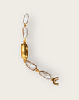 GAS BIJOUX - Collier CAYO doré à l'or fin et nacre blanche