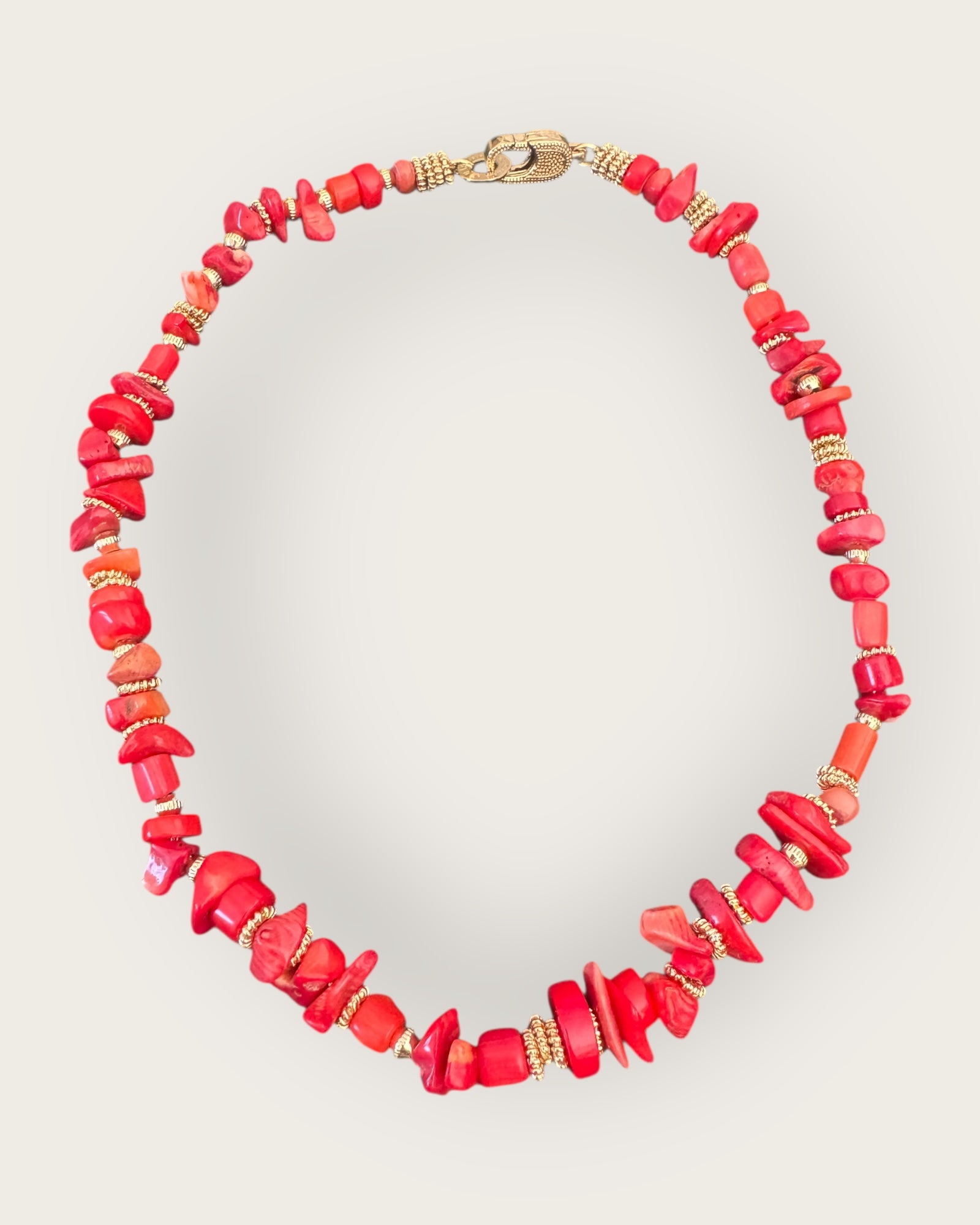 GAS BIJOUX - Collier ALOHA mini doré à l'or fin - Corail Bambou - BEST SELLER