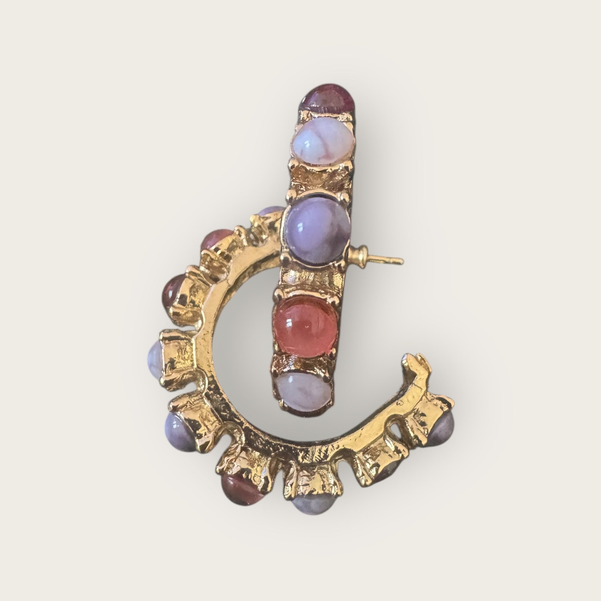 GAS BIJOUX - Boucles d'oreilles Parelie - multicolore tons de mauve
