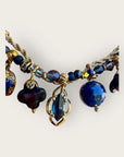 GAS BIJOUX - Bracelet COMEDIA doré à l'or fin - Tons de bleu marine