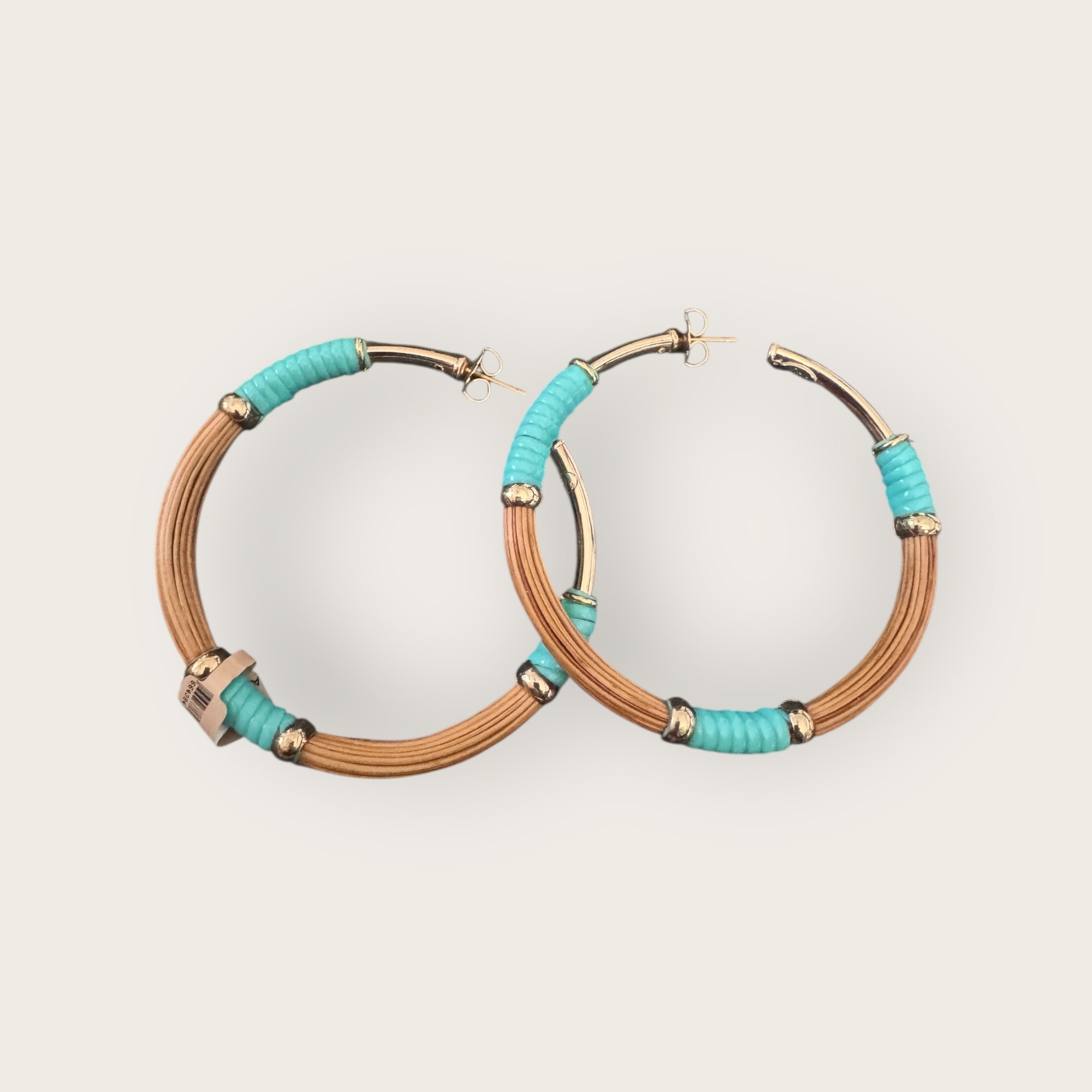 GAS BIJOUX - Boucles d'oreilles MAORI grand modèle dorées - Osier