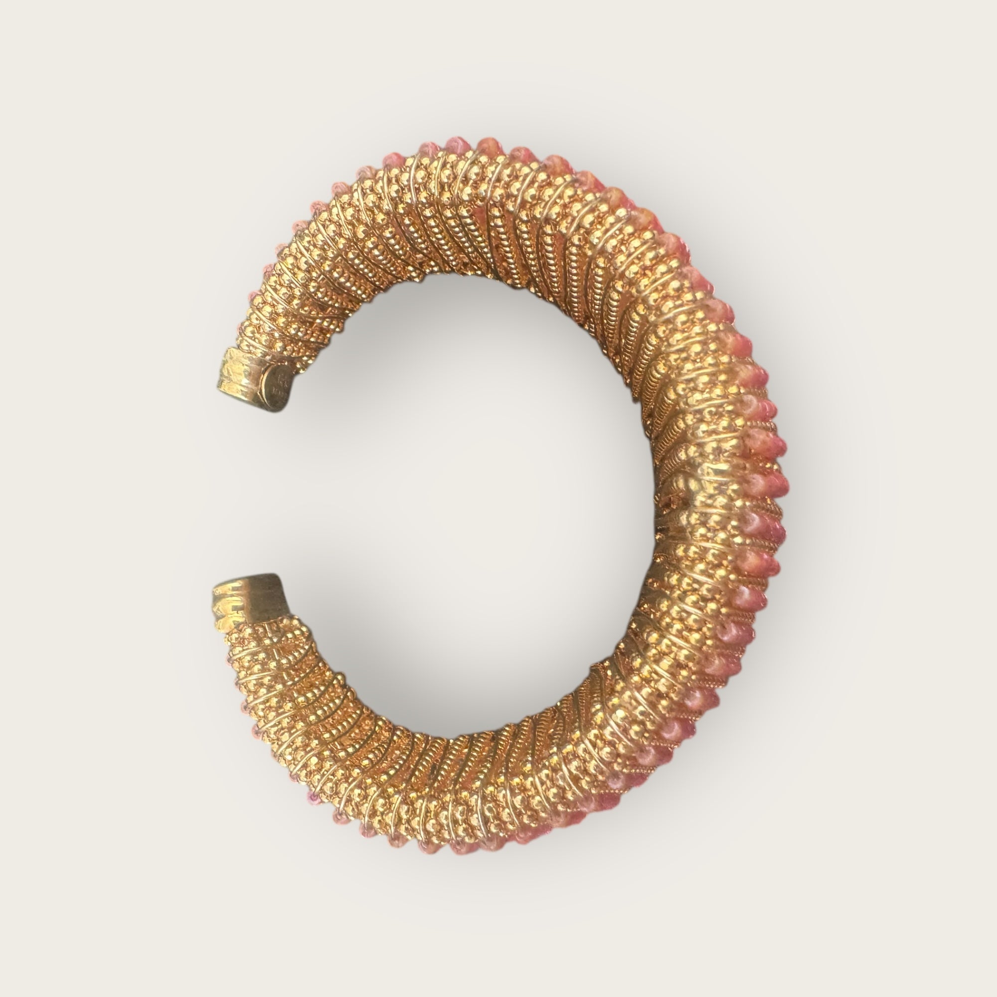 GAS BIJOUX - Bracelet manchette IZZIA doré à l'or fin - Tons de roses