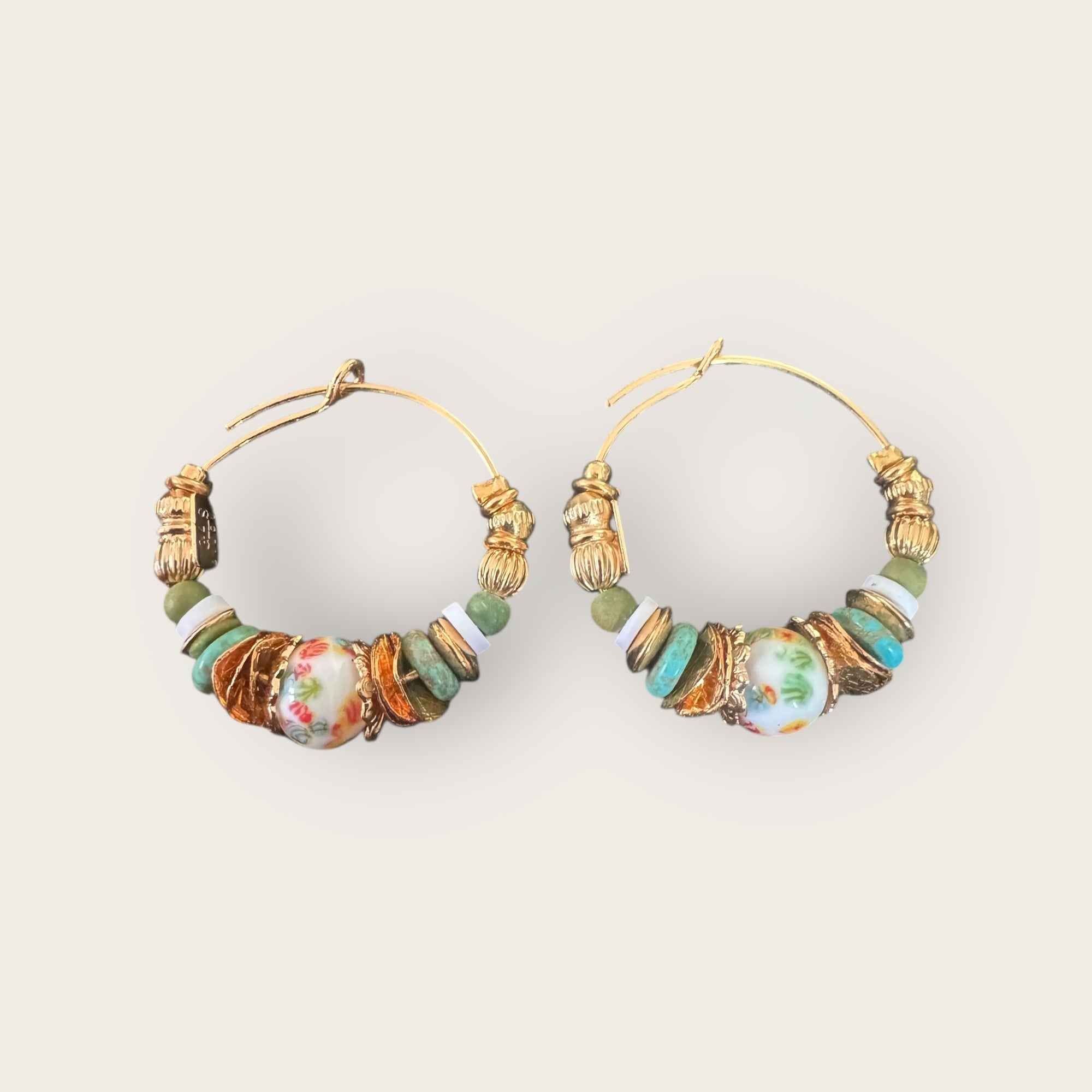 GAS BIJOUX - Boucles d'oreilles créoles ALOHA mini dorées à l'or fin