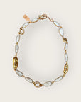 GAS BIJOUX - Collier CAYO doré à l'or fin et nacre blanche