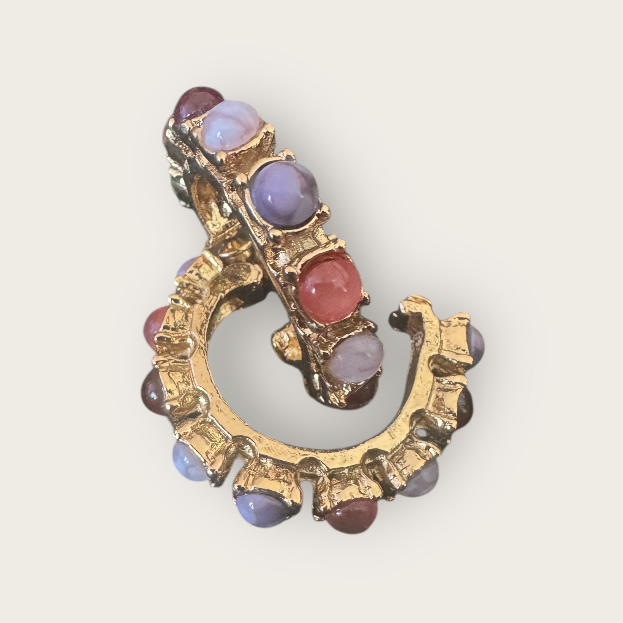 GAS BIJOUX - Boucles d'oreilles Parelie - multicolore tons de mauve