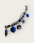 GAS BIJOUX - Bracelet COMEDIA doré à l'or fin - Tons de bleu marine