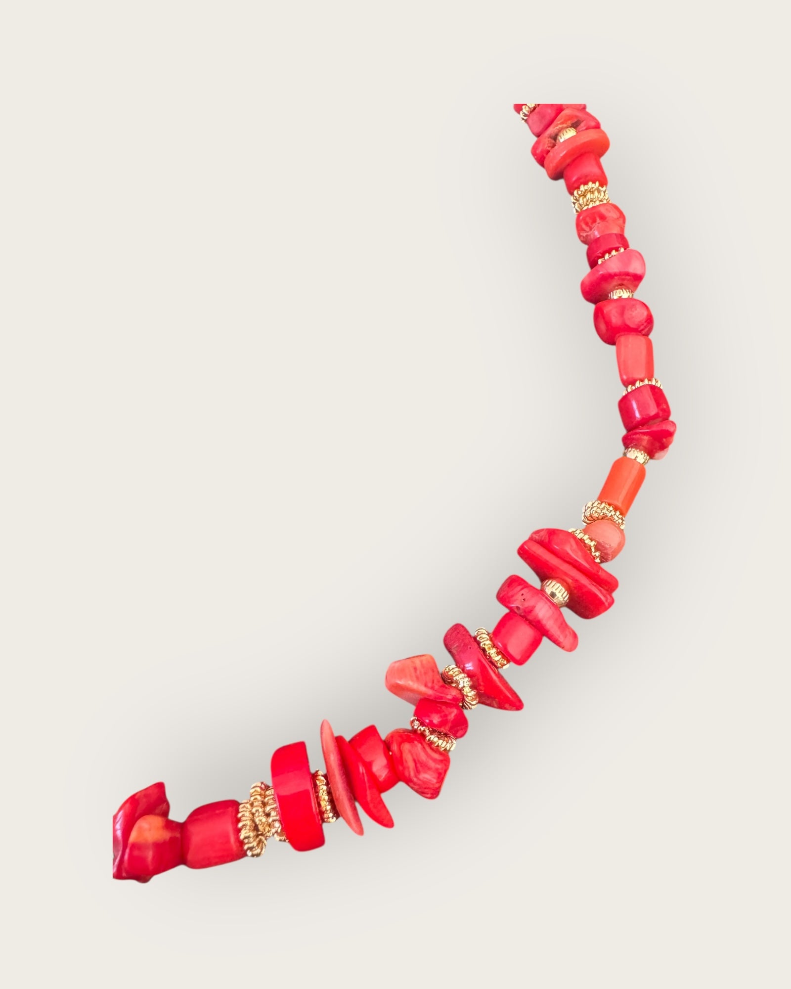 GAS BIJOUX - Collier ALOHA mini doré à l'or fin - Corail Bambou - BEST SELLER