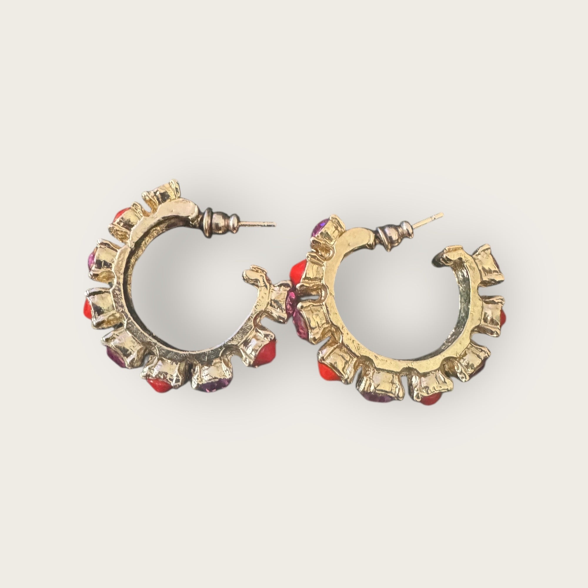 GAS BIJOUX - Boucles d'oreilles Parelie - orange et rose