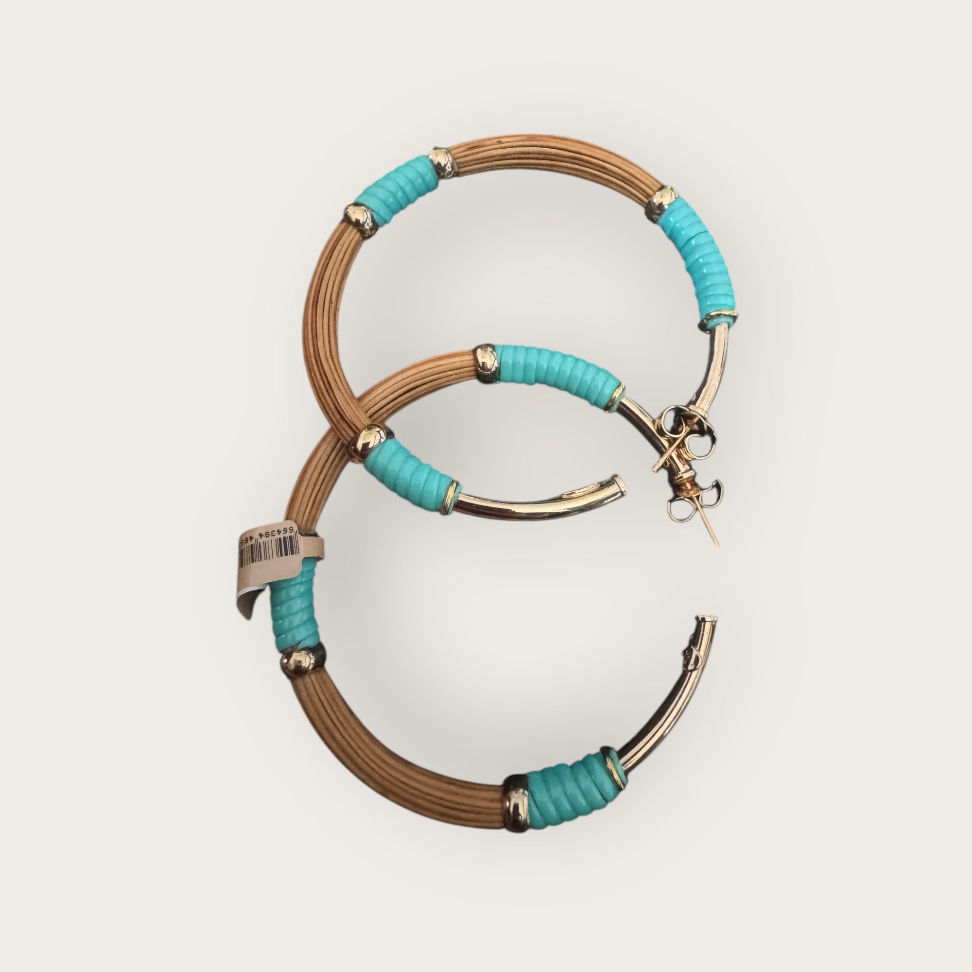 GAS BIJOUX - Boucles d'oreilles MAORI grand modèle dorées - Osier
