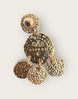 GAS BIJOUX - Boucles d'oreilles ILLUSION dorées à l'or fin - Terracota et moutarde