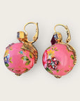 GAS BIJOUX - Boucles d'oreilles DECALCO dorées à l'or fin - FUSCHIA