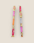 GAS BIJOUX - Collier KALI BIS doré à l’or fin - Jaspe rouge et quartz rose