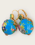 GAS BIJOUX - Boucles d'oreilles DECALCO dorées à l'or fin - TURQUOISE
