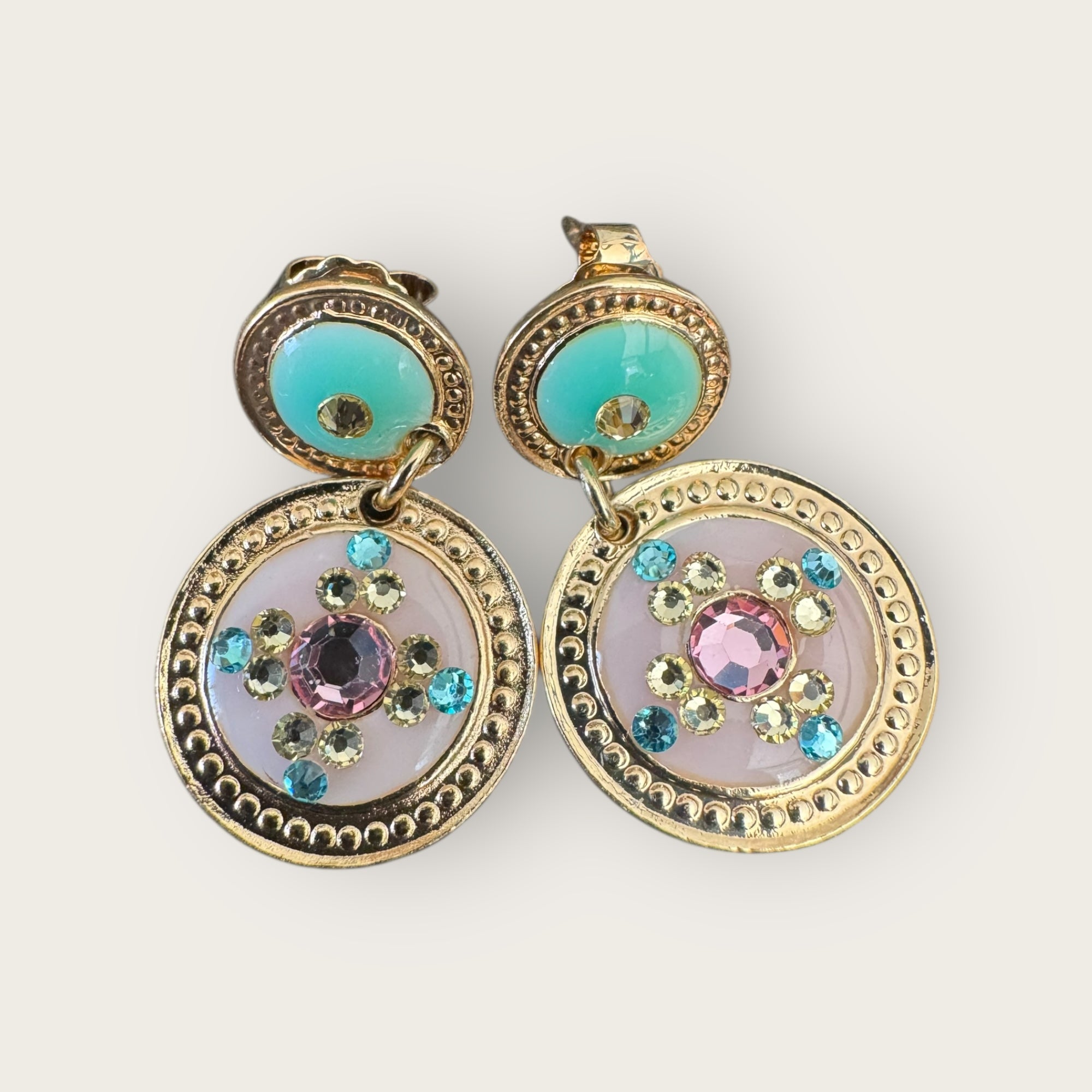 GAS BIJOUX - Boucles d'oreilles SEQUIN dorées à l'o fin