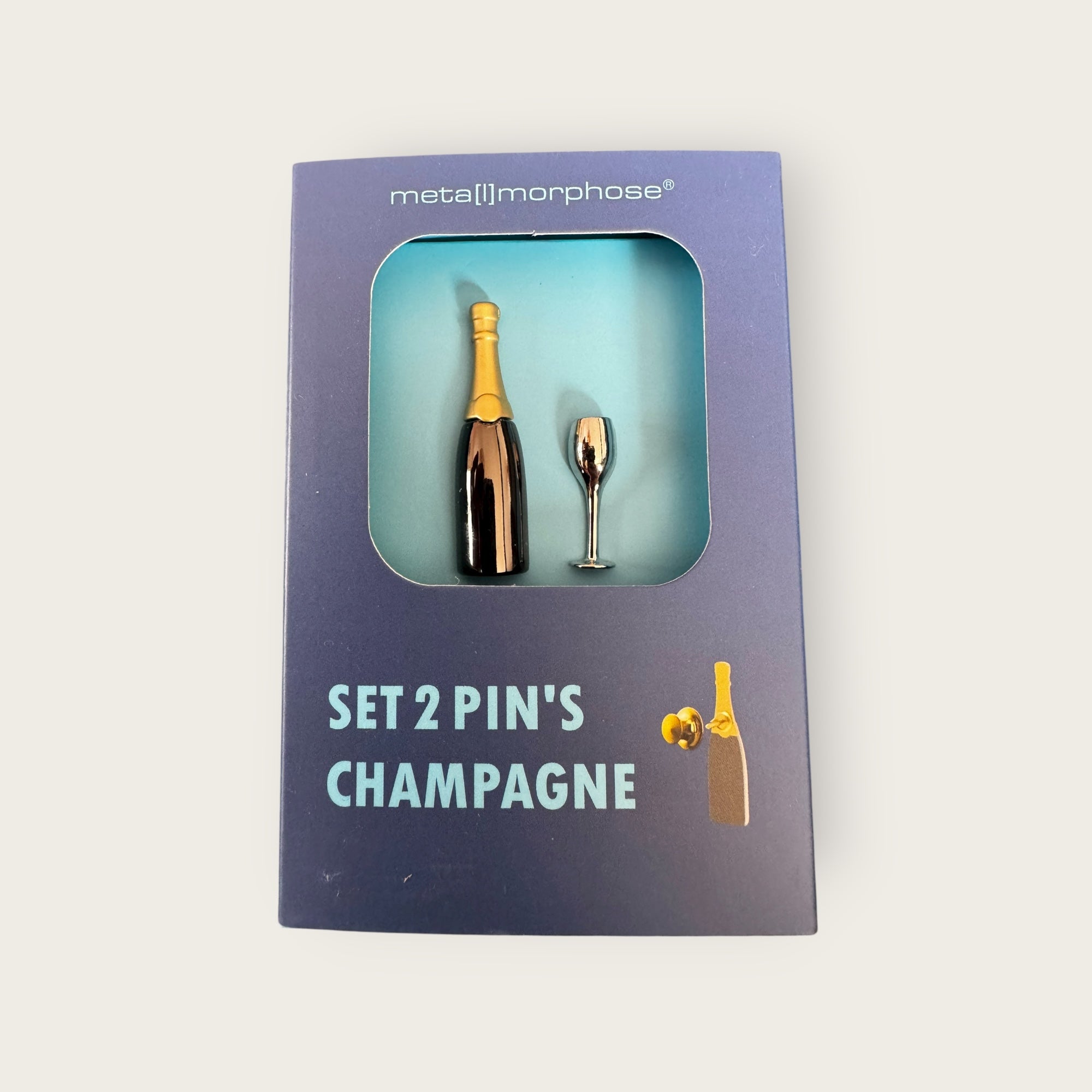 METALMORPHOSE - PIN’S SET CHAMPAGNE