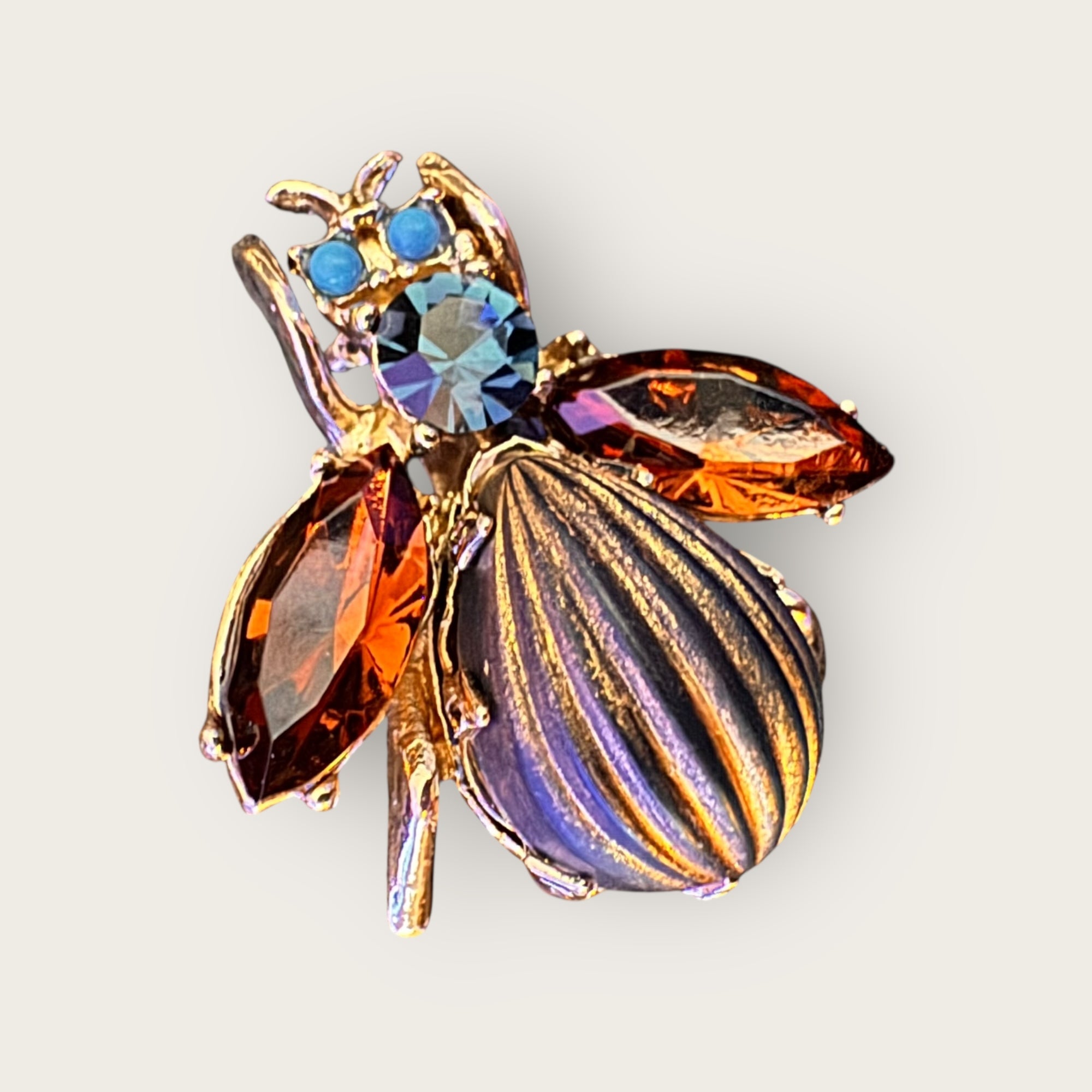 GAS BIJOUX - Broche mouche dorée à l'or fin