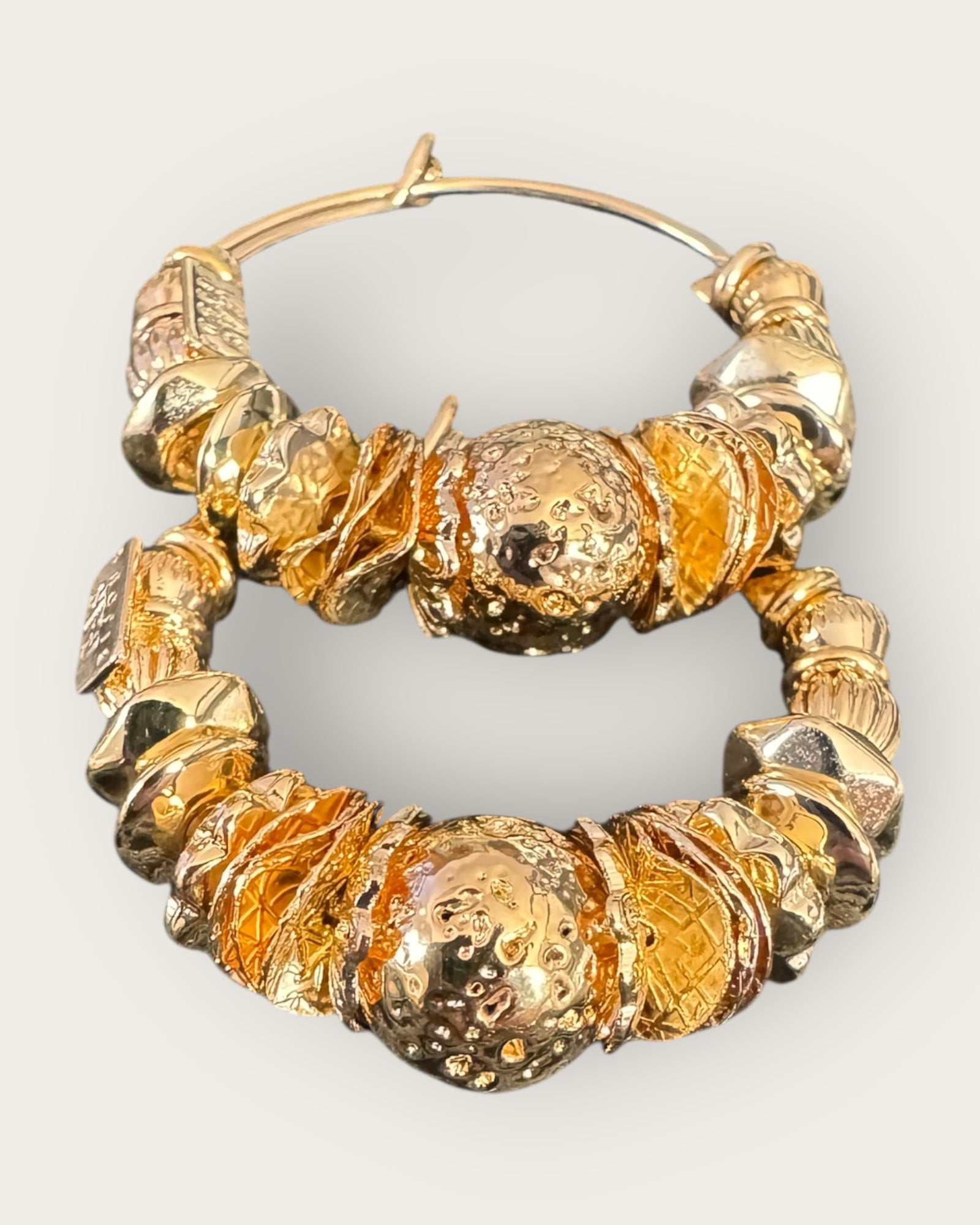 GAS BIJOUX - Boucles d'oreilles créoles ALOHA mini dorées à l'or fin