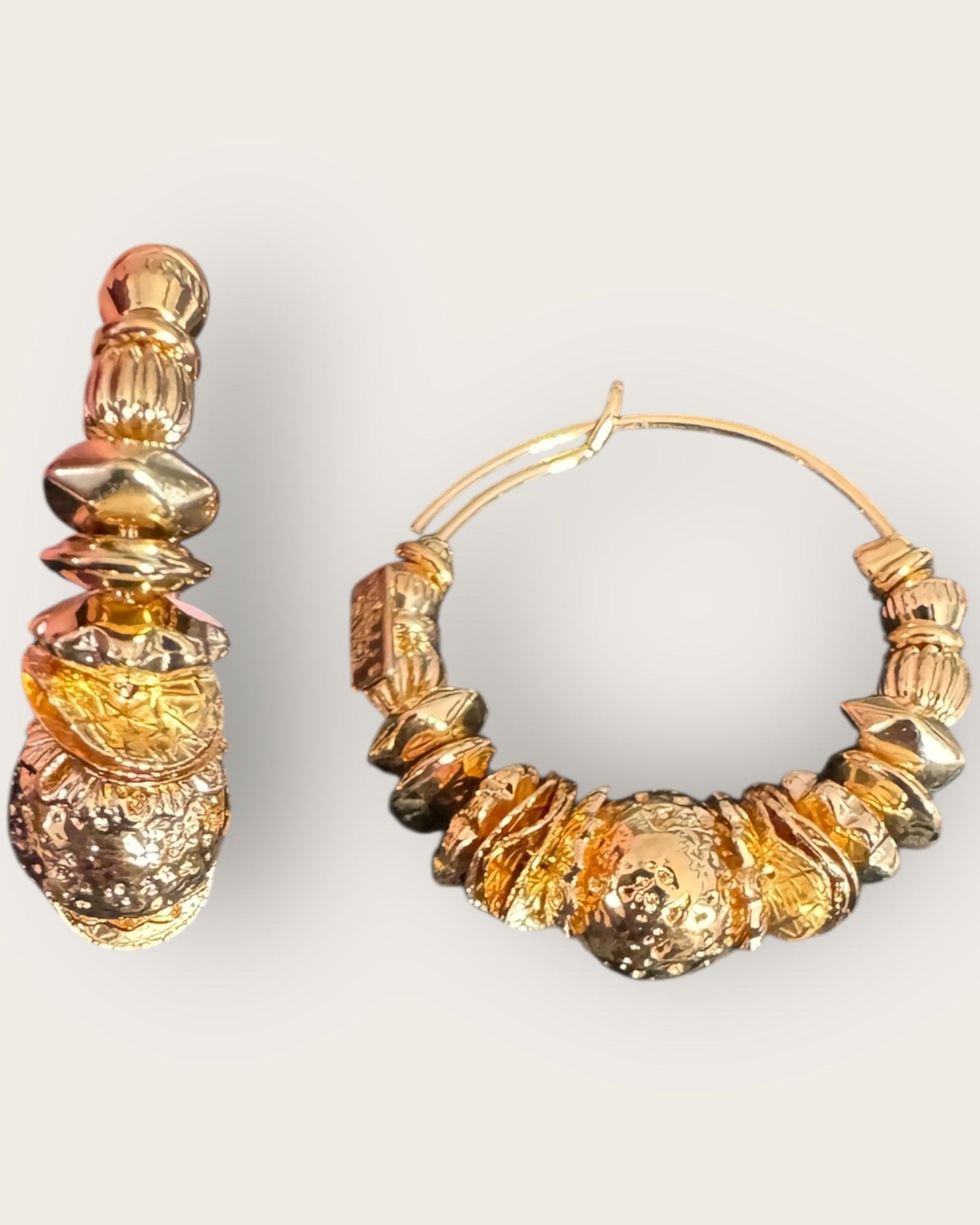 GAS BIJOUX - Boucles d'oreilles créoles ALOHA mini dorées à l'or fin