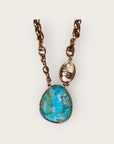 GAS BIJOUX - Collier BILLY dorées à l'or fin - TURQUOISE