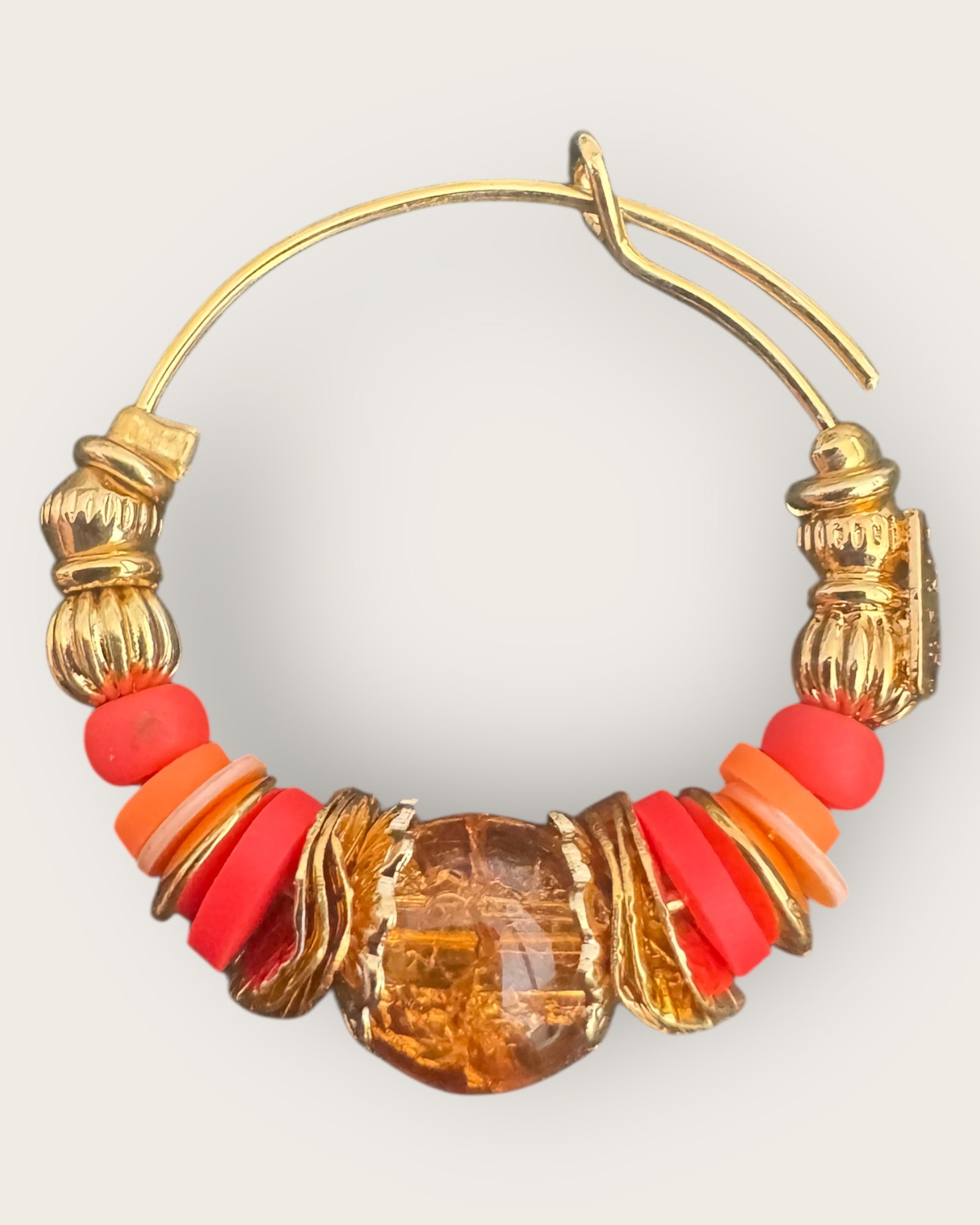 GAS BIJOUX - Boucles d'oreilles créoles ALOHA mini dorées à l'or fin