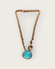 GAS BIJOUX - Collier BILLY dorées à l'or fin - TURQUOISE