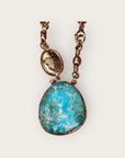 GAS BIJOUX - Collier BILLY dorées à l'or fin - TURQUOISE