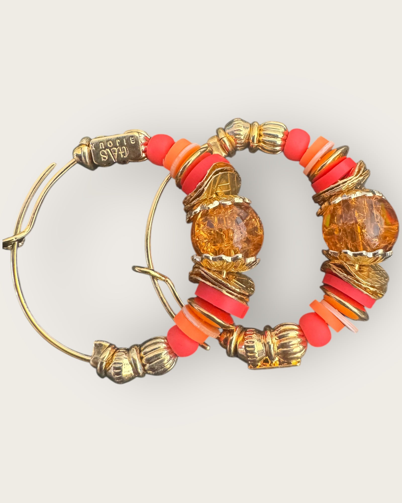 GAS BIJOUX - Boucles d'oreilles créoles ALOHA mini dorées à l'or fin
