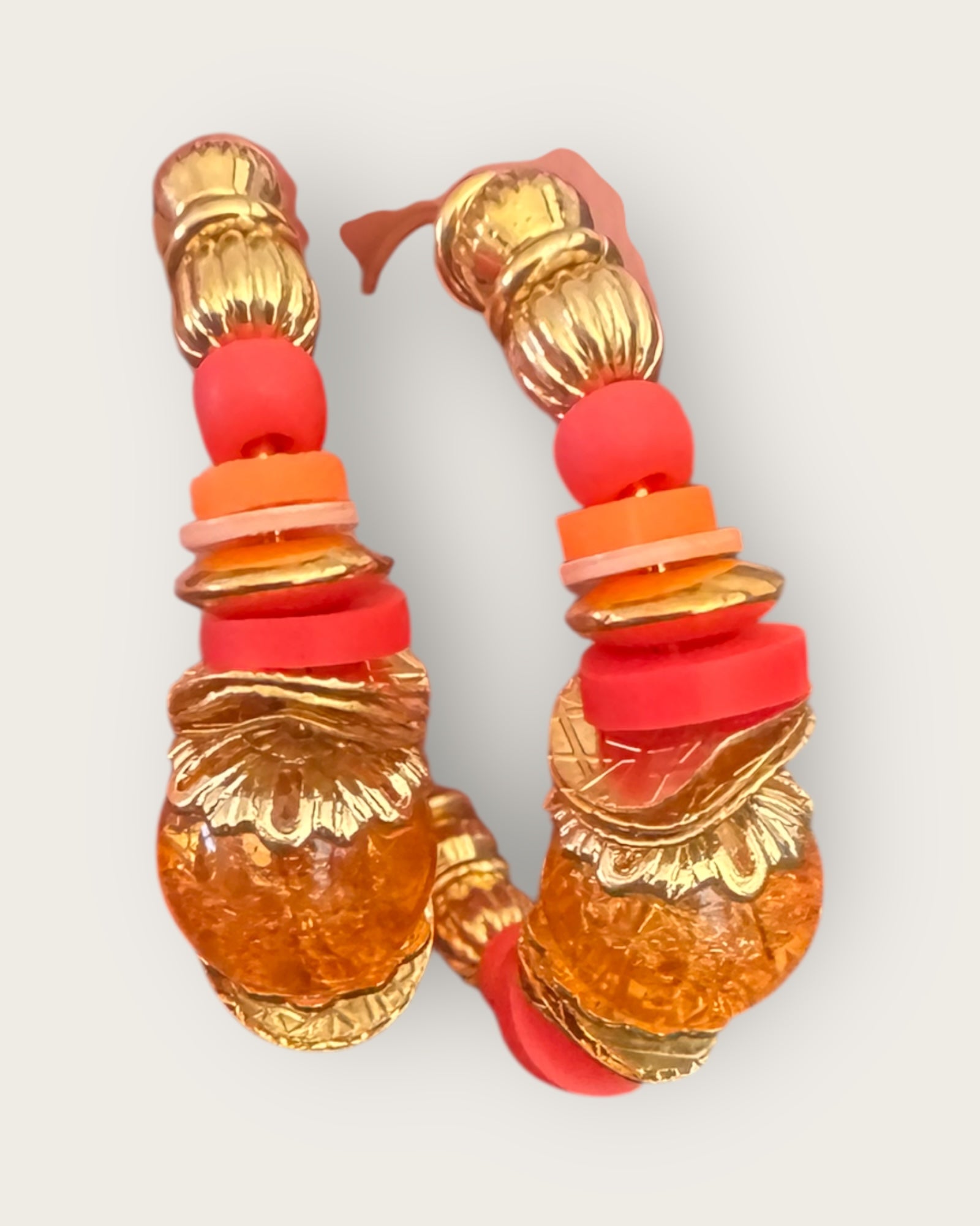 GAS BIJOUX - Boucles d'oreilles créoles ALOHA mini dorées à l'or fin