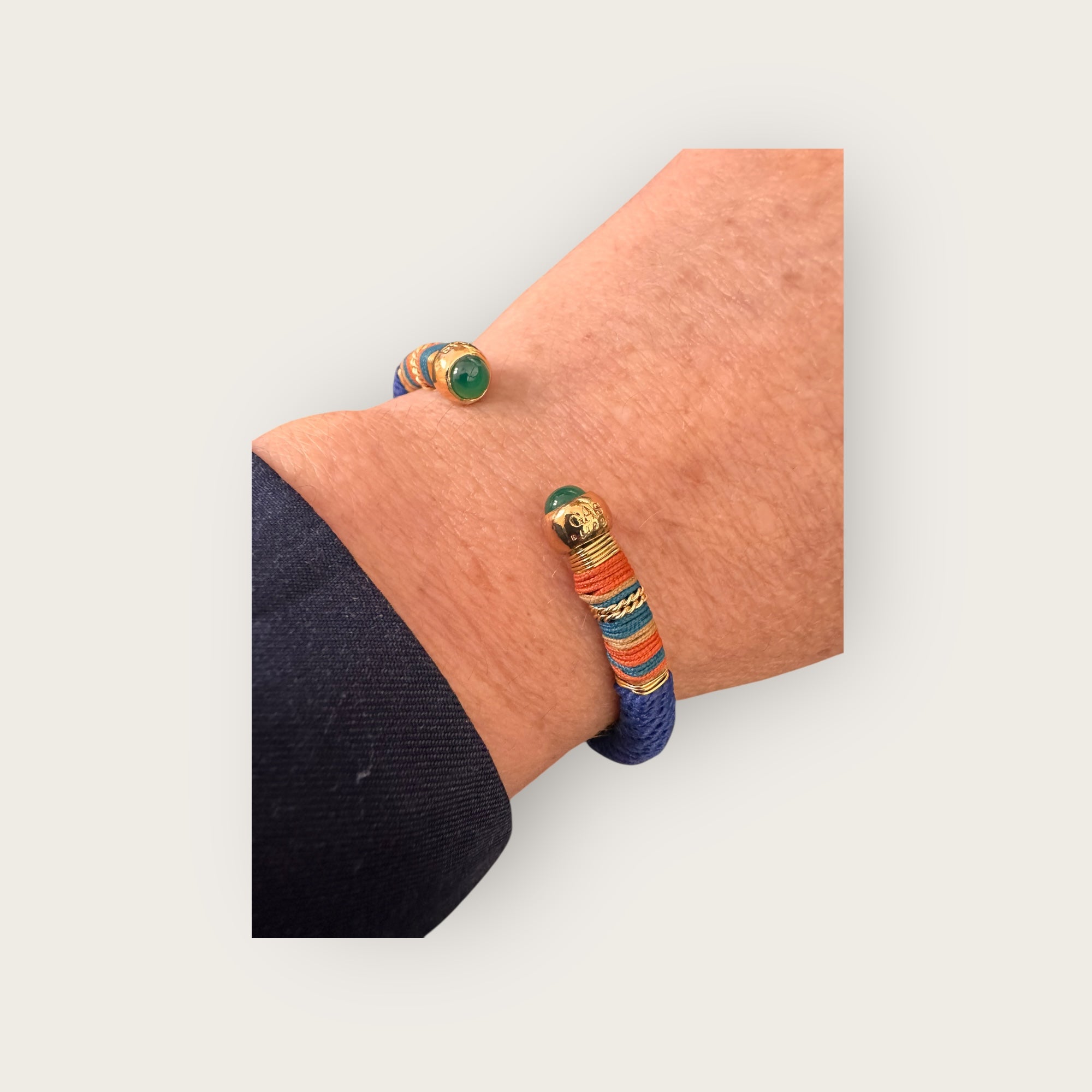 GAS BIJOUX - Bracelet SARI EMBALLE - Bleu marine - NOUVEAU MODELE