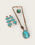 GAS BIJOUX - Collier BILLY dorées à l'or fin - TURQUOISE
