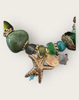 GAS BIJOUX - Bracelet KAMAE COKI doré à l'or fin - Charm's Etoile de mer et tortue en nacre grise