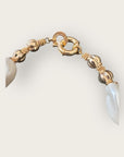 GAS BIJOUX - Collier MIWA doré à l'or fin - Résine nacrée blanche