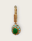 GAS BIJOUX - Boucles d'oreilles TAO SPLASH dorées à l'or fin - Vertes et turquoises
