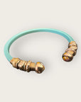GAS BIJOUX - Bracelet SARI acétate menthe doré à l'or fin