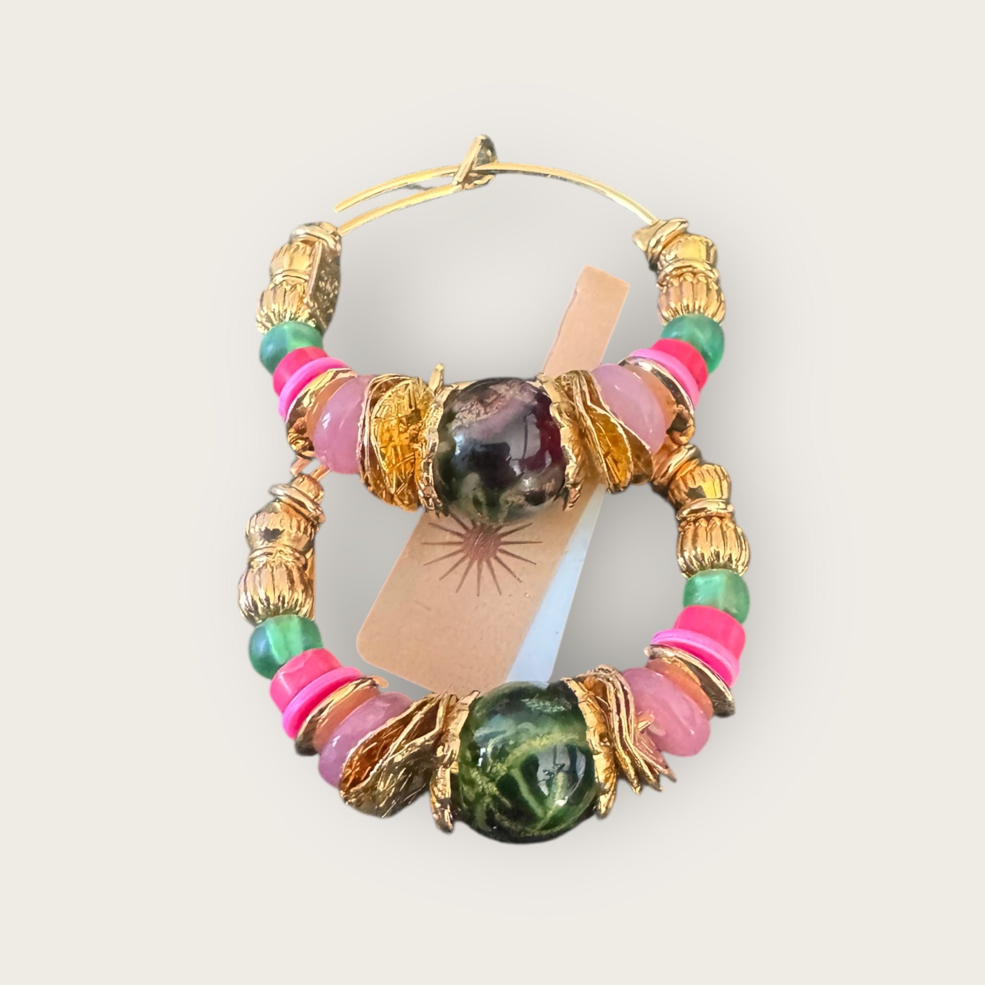 GAS BIJOUX -Boucles d'oreilles ALOHA mini dorées à l'or fin