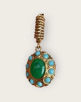 GAS BIJOUX - Boucles d'oreilles TAO SPLASH dorées à l'or fin - Vertes et turquoises