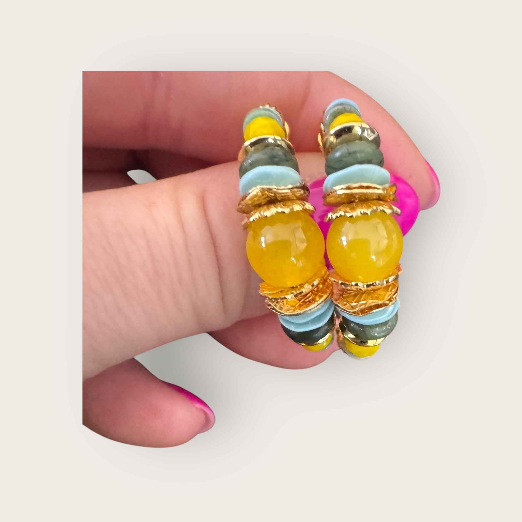 GAS BIJOUX - Boucles d'oreilles créoles ALOHA mini dorées à l'or fin