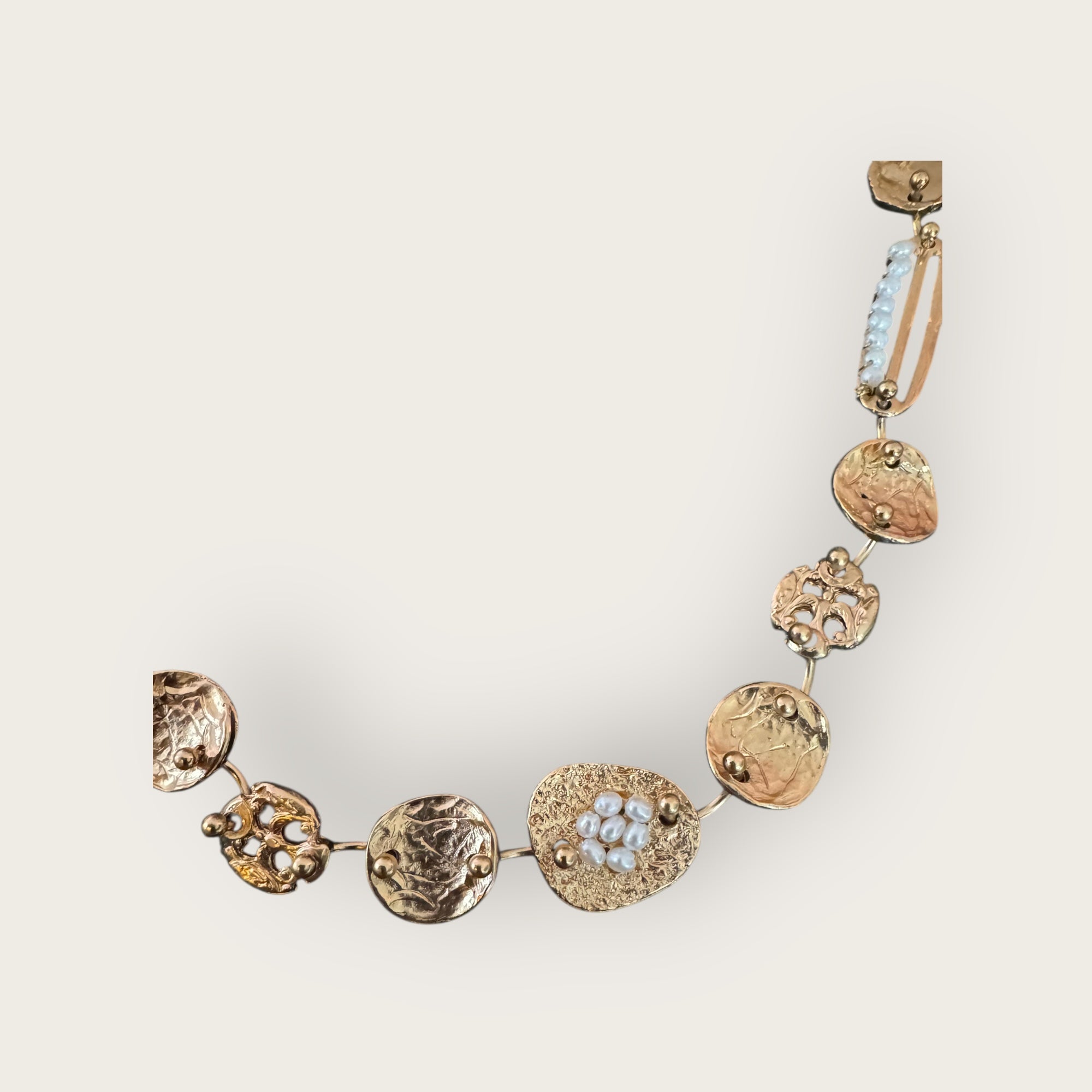 GAS BIJOUX - Collier ECLIPSE doré à l'or fin avec perles d'eu douce - PIECE RARE