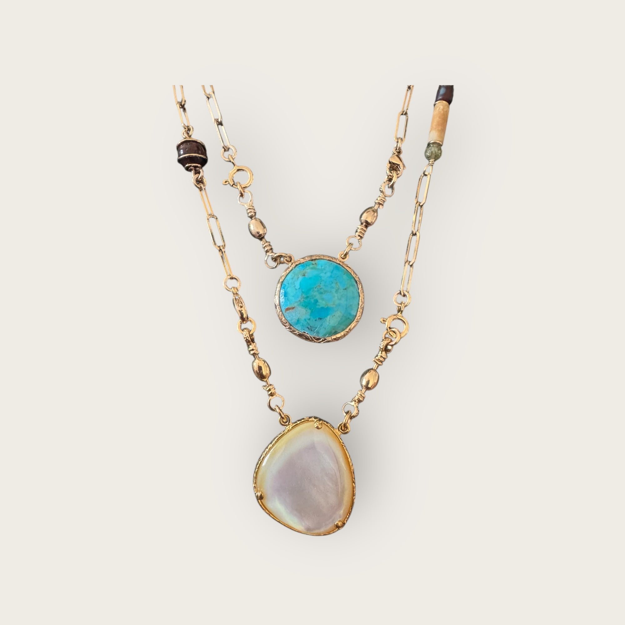 GAS BIJOUX - Collier SCAPULAIRE SERTI KALI doré à l'or fin